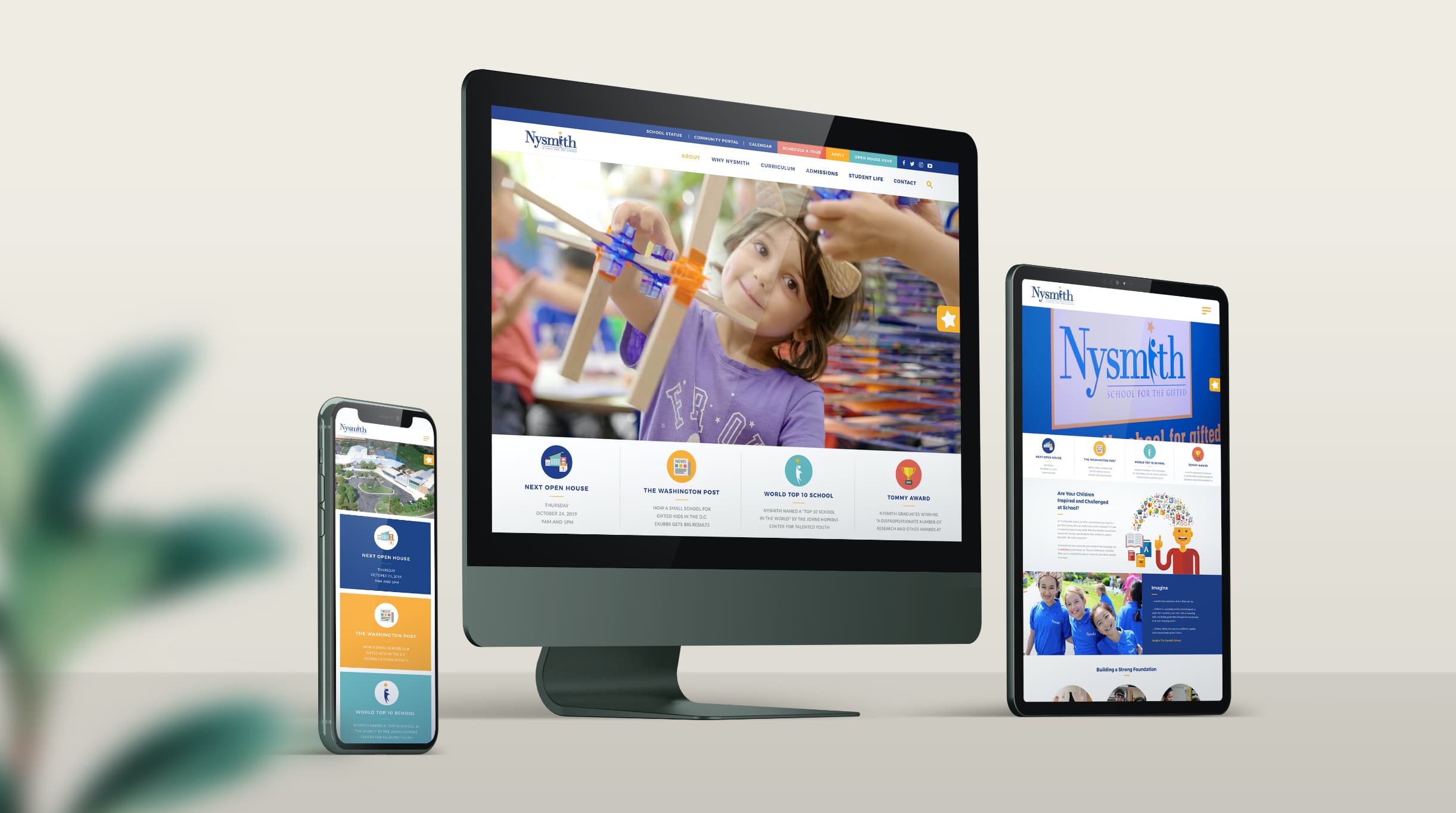 Website Design for Nysmith School in Washington DC area