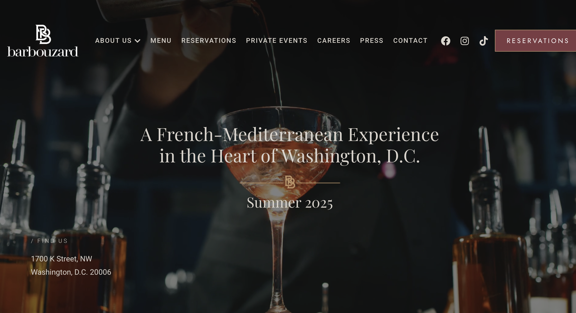 Restaurant Marketing for Washington DC, Barbouzard Branding and Website Design
